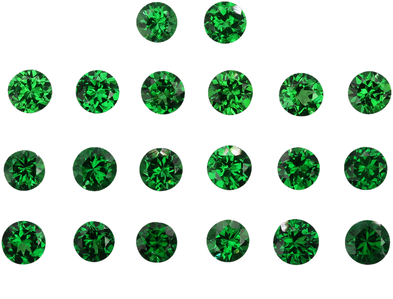 4mm Round Fine Intense Green Tsavorite