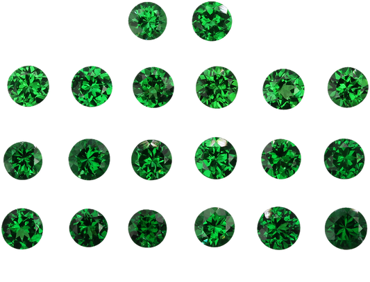 4mm Round Fine Intense Green Tsavorite