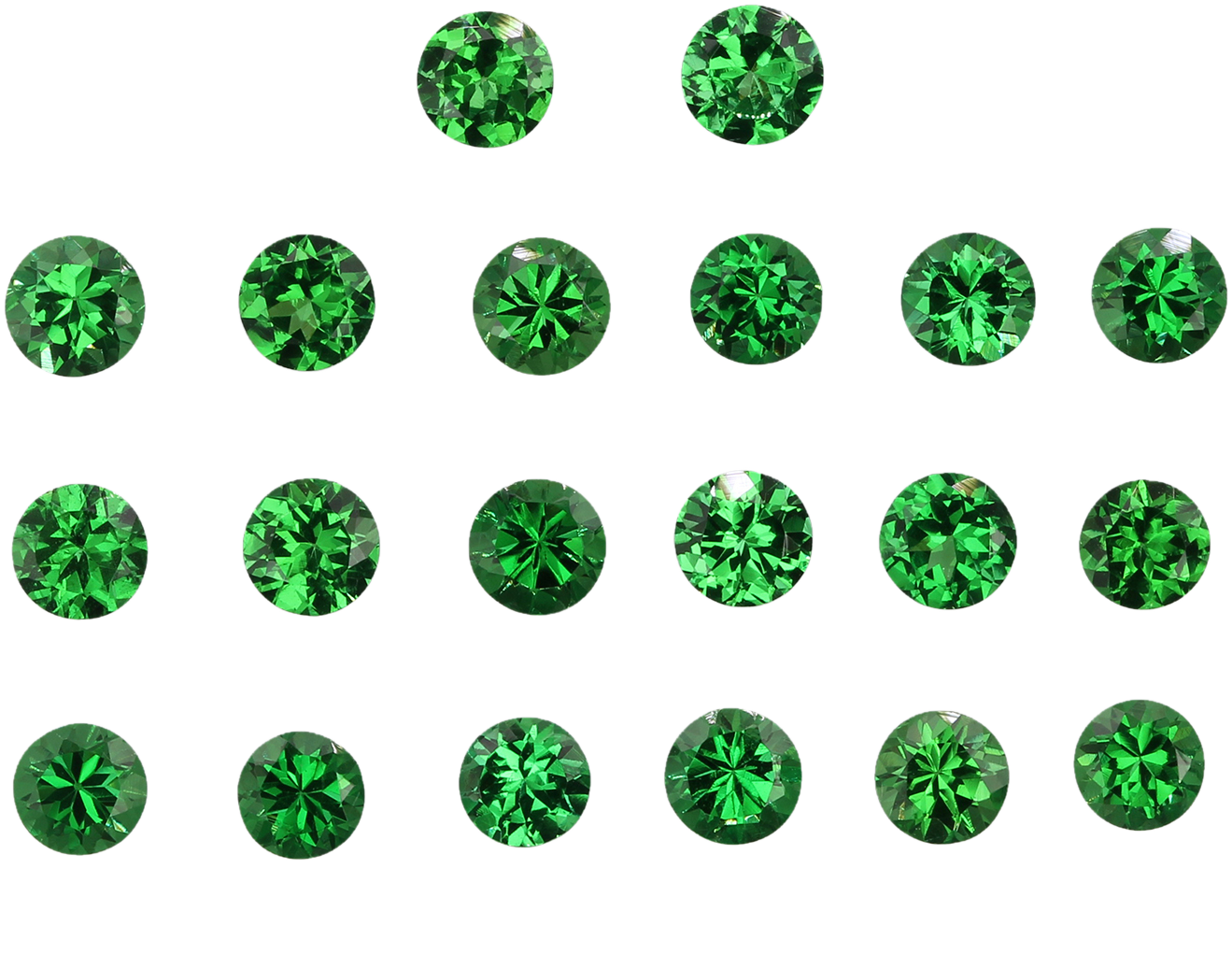 4mm Round Bright Green Tsavorite