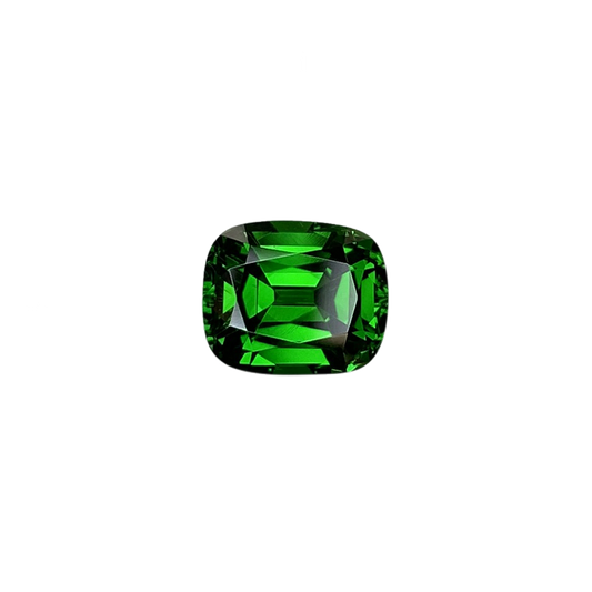 2.93ct Cushion Fine Intense Green Tsavorite