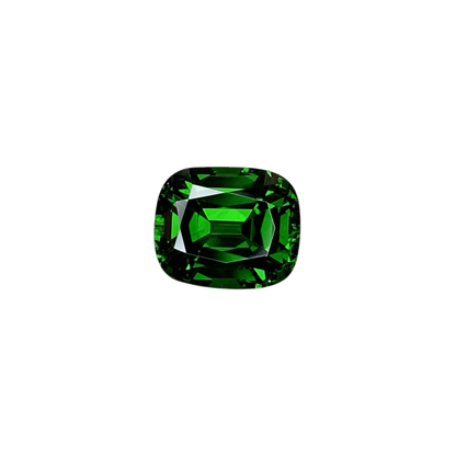 2.93ct Cushion Fine Intense Green Tsavorite