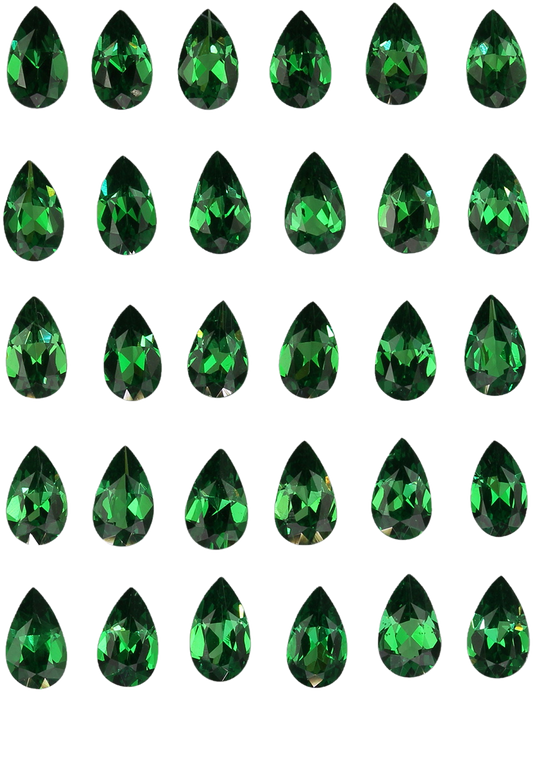 5x3mm Pear Shape Bright Green Tsavorite