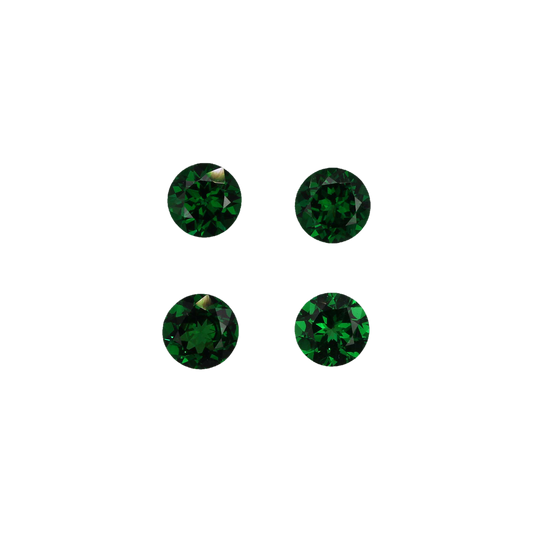 5.25mm Round Fine Intense Green Tsavorite