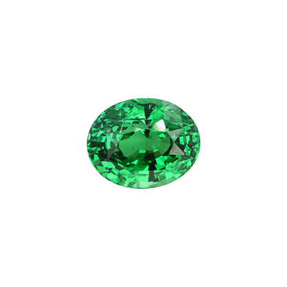 11.1ct Oval Gem Quality - Fine Intense Green Tsavorite