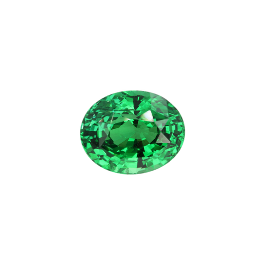 11.1ct Oval Gem Quality - Fine Intense Green Tsavorite