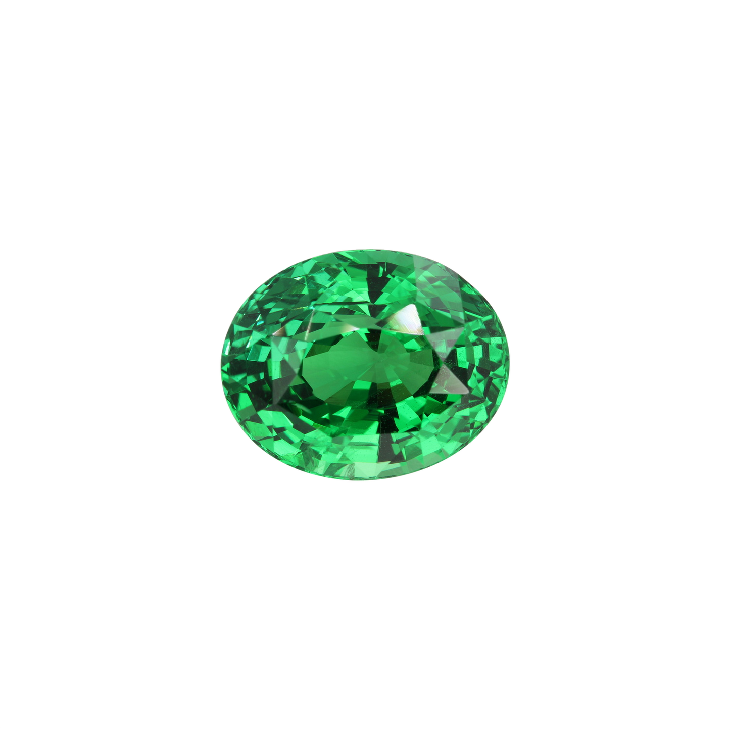 11.1ct Oval Gem Quality - Fine Intense Green Tsavorite