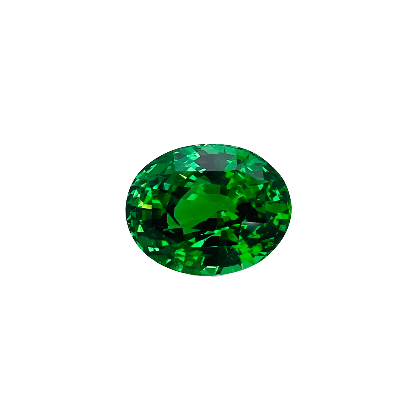 11.1ct Oval Gem Quality - Fine Intense Green Tsavorite