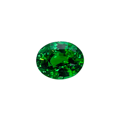 11.1ct Oval Gem Quality - Fine Intense Green Tsavorite