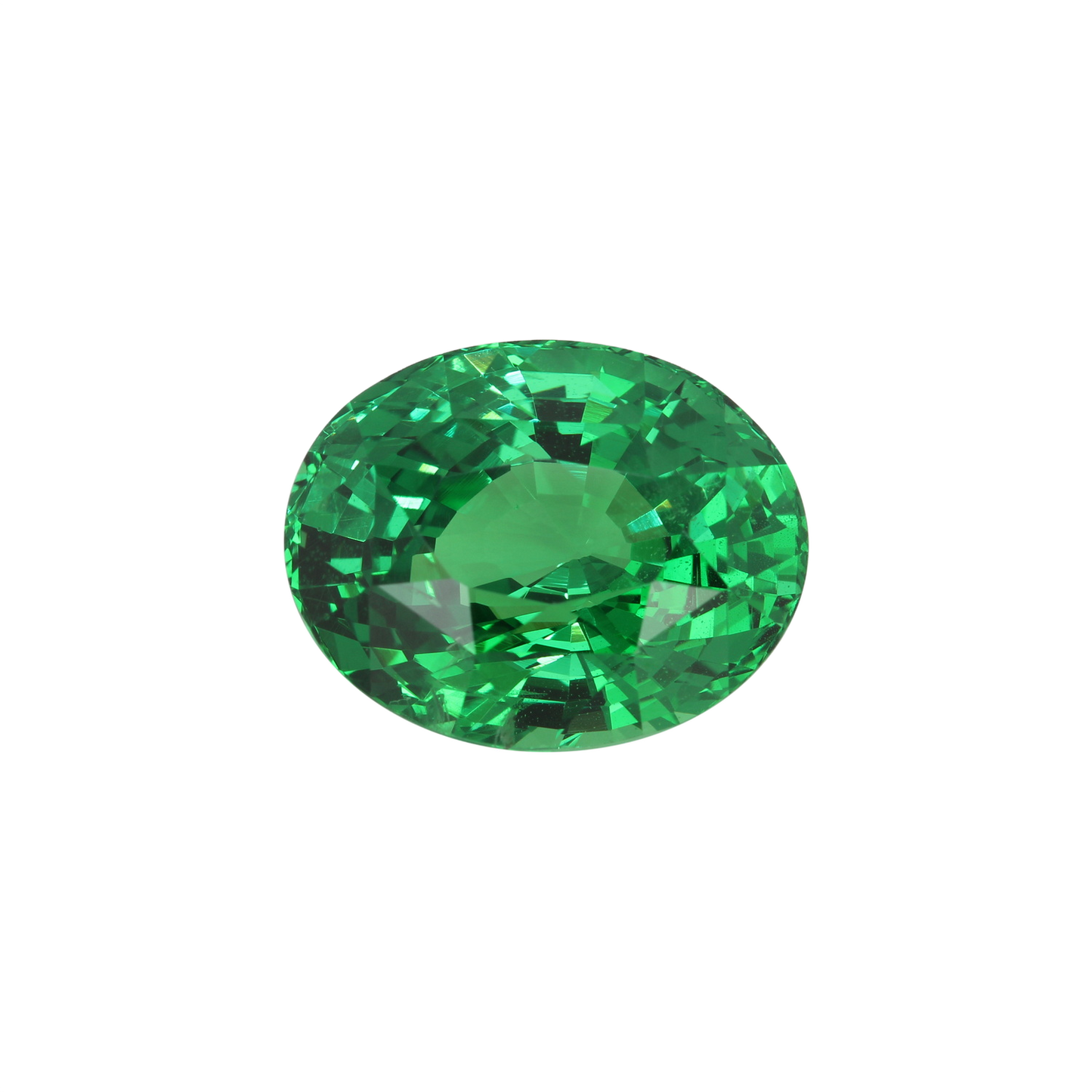 11.1ct Oval Gem Quality - Fine Intense Green Tsavorite