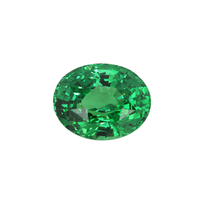 11.1ct Oval Gem Quality - Fine Intense Green Tsavorite