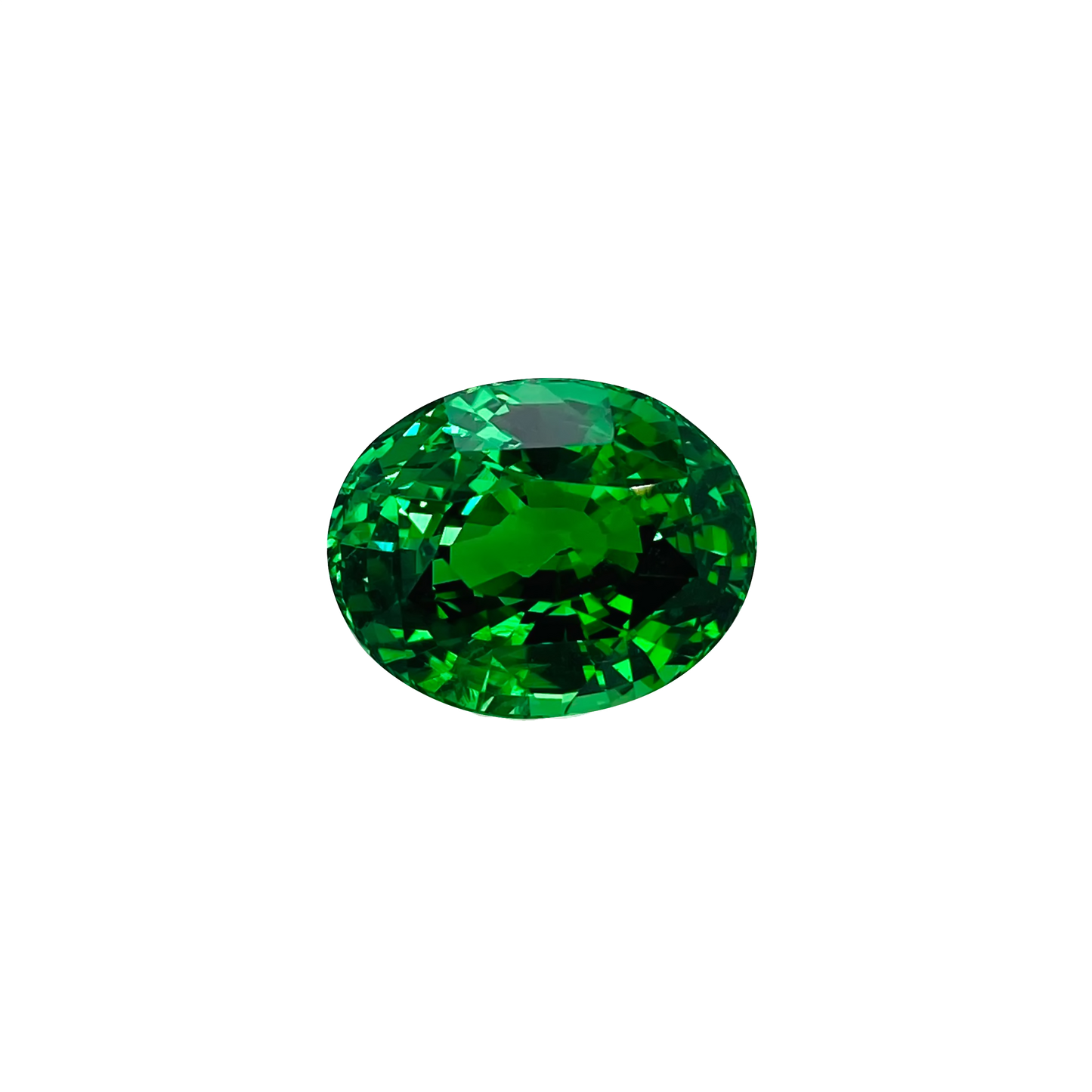 11.1ct Oval Gem Quality - Fine Intense Green Tsavorite
