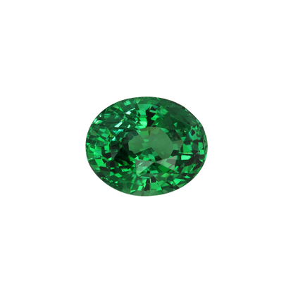 11.1ct Oval Gem Quality - Fine Intense Green Tsavorite