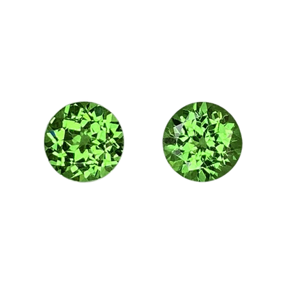 5.8mm Round Bright Green Tsavorite Pair