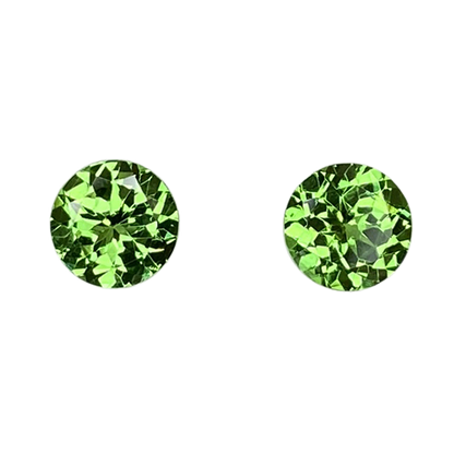 5.8mm Round Bright Green Tsavorite Pair