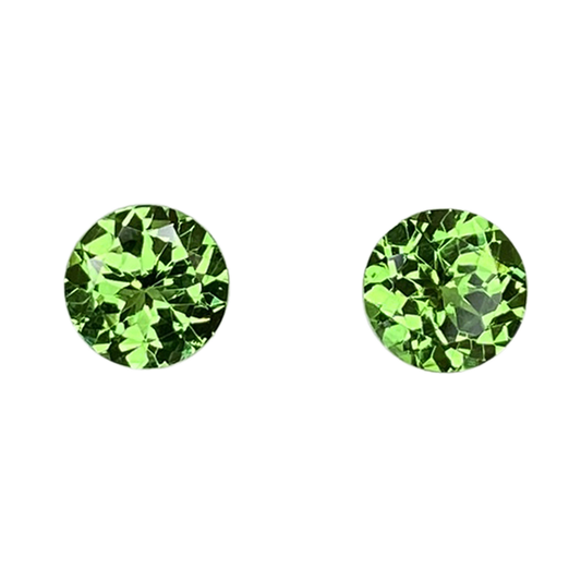 5.8mm Round Bright Green Tsavorite Pair