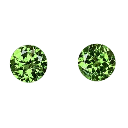 5.8mm Round Bright Green Tsavorite Pair