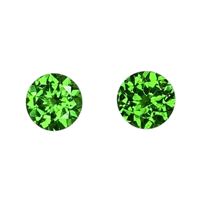 5.8mm Round Fine Intense Green Tsavorite Pair