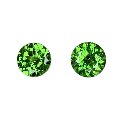 5.75mm Round Bright Green Tsavorite Pair