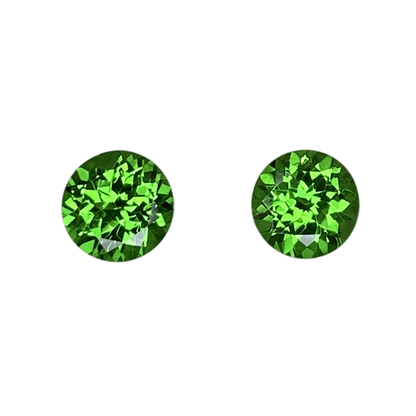 5.75mm Round Bright Green Tsavorite Pair