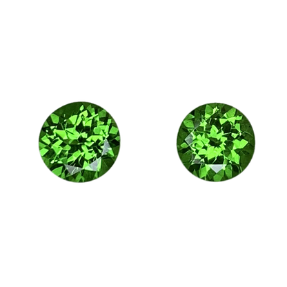 5.75mm Round Bright Green Tsavorite Pair
