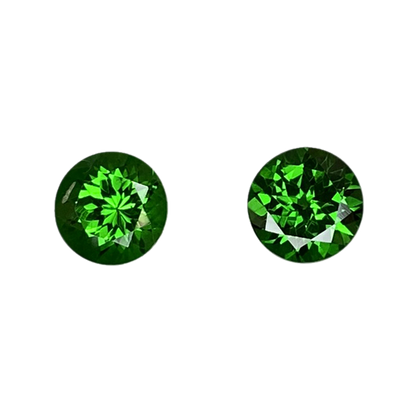 5.75mm Round Fine Intense Green Tsavorite Pair