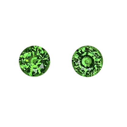 6mm Round Bright Green Tsavorite Pair
