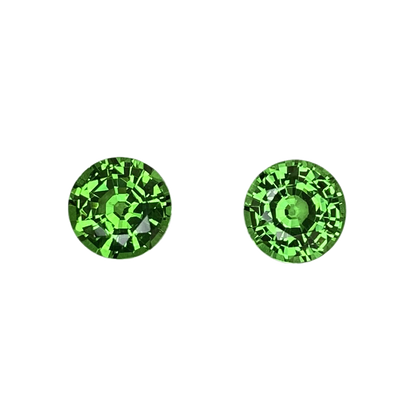 6mm Round Bright Green Tsavorite Pair