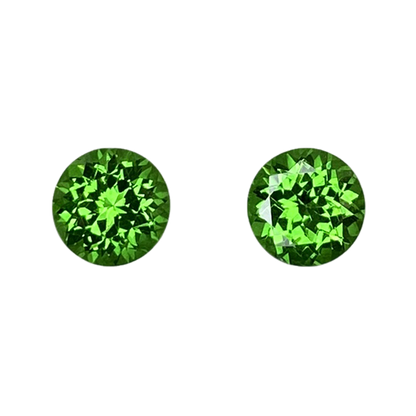 6mm Round Bright Green Tsavorite Pair