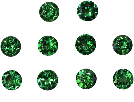 7.8x5.7mm Oval Fine Intense Green Tsavorite