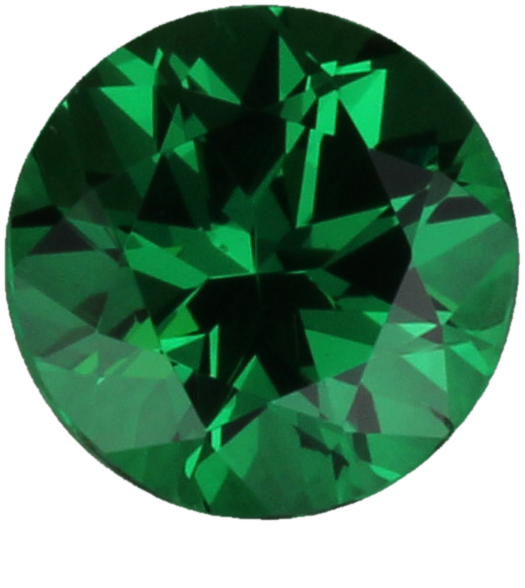 1.3ct Round Deep Minty Green Tsavorite