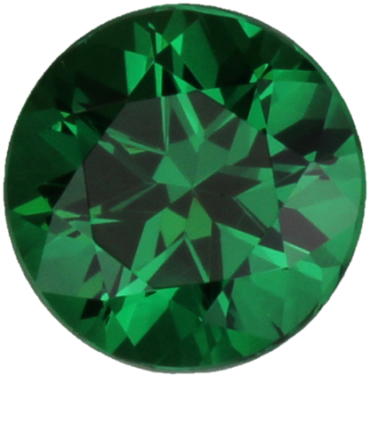 1.3ct Round Deep Minty Green Tsavorite