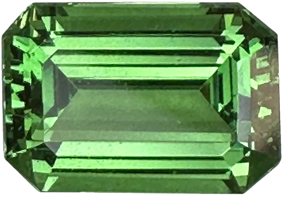 3.75ct Emerald Cut Bright Green Tsavorite