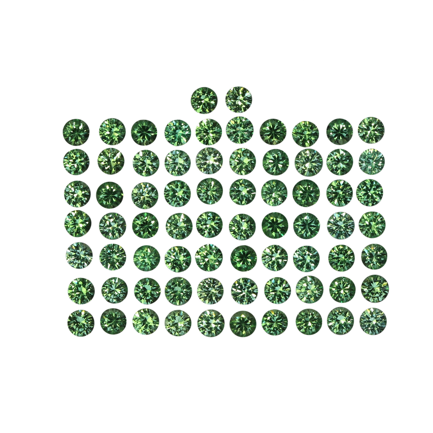 2.2mm Round Bright Green Mint Garnet