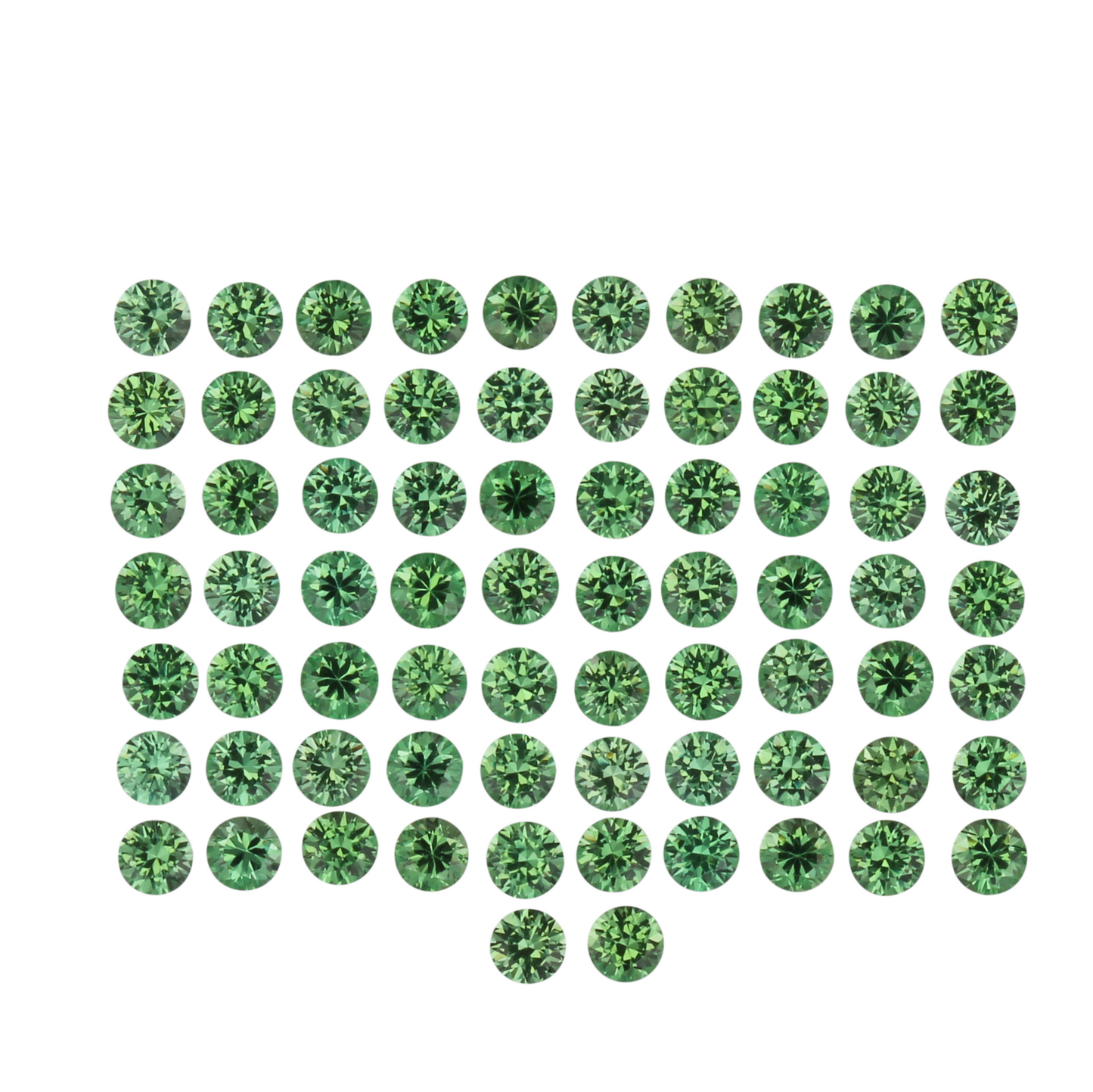 2.2mm Round Bright Green Mint Garnet