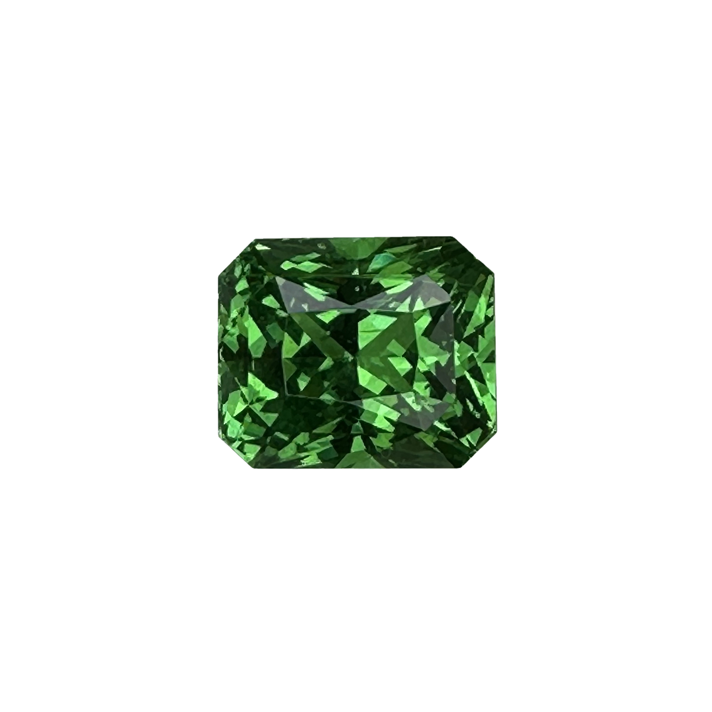 2.1ct Emerald Cut Bright Green Tsavorite
