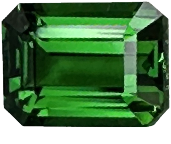 2.25ct Emerald Cut Fine Intense Green Tsavorite