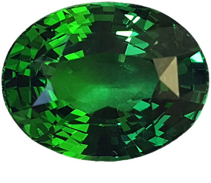 -6.22ct Oval Gem Quality - Fine Intense Green Tsavorite