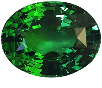-6.22ct Oval Gem Quality - Fine Intense Green Tsavorite