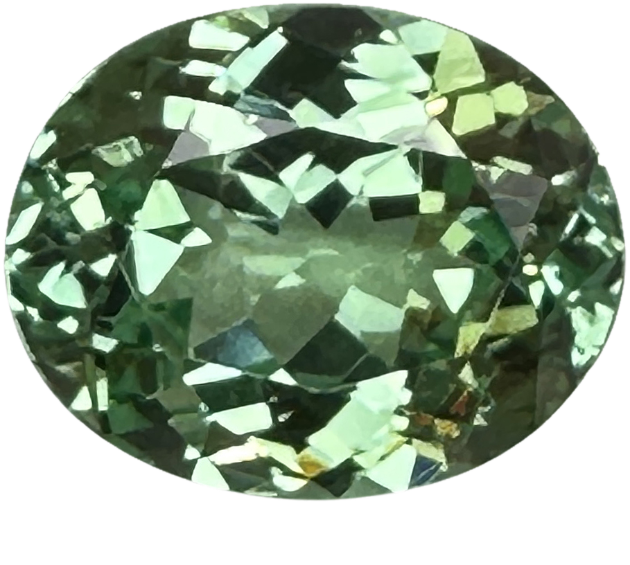 Oval Mint Garnet