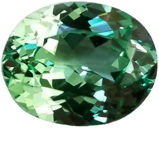 Oval Mint Garnet