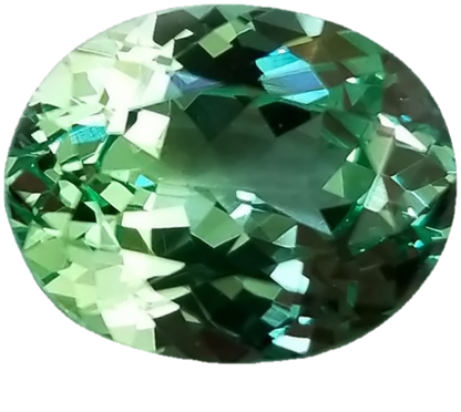 Oval Mint Garnet