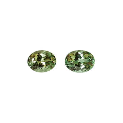 9x7mm Oval Mint Garnet Pair