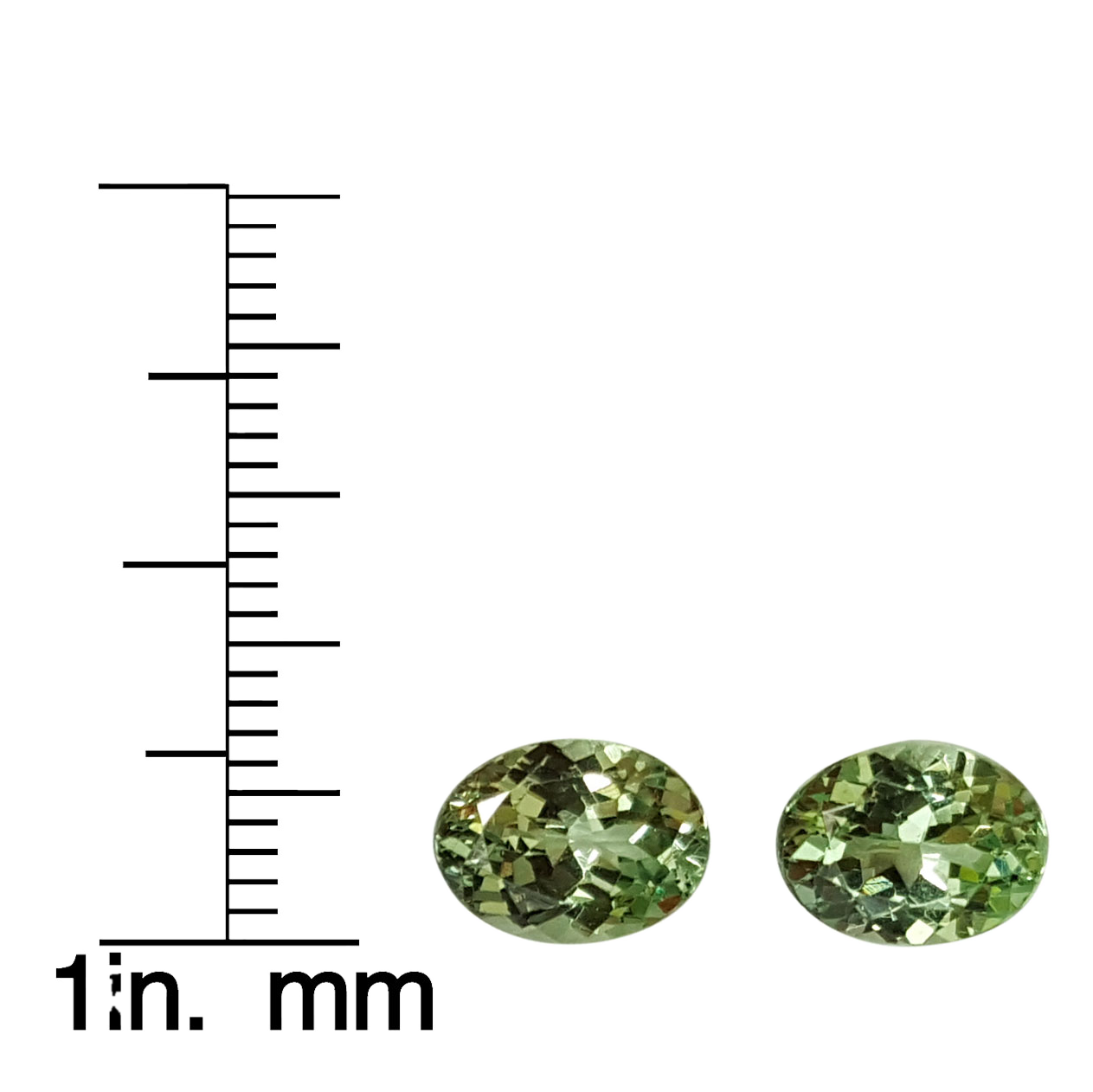 8.9x6.9mm Oval Mint Garnet Pair