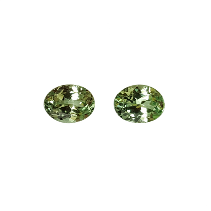 8.9x6.9mm Oval Mint Garnet Pair