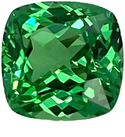 2.76ct Cushion Gem Quality - Fine Intense Green Tsavorite