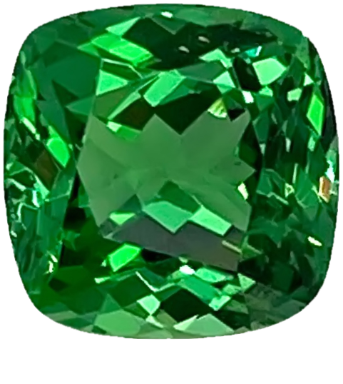 2.76ct Cushion Gem Quality - Fine Intense Green Tsavorite