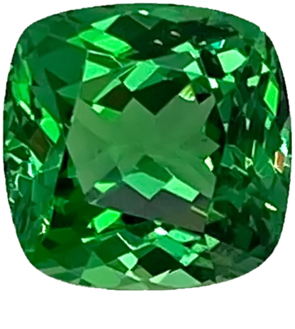 2.76ct Cushion Gem Quality - Fine Intense Green Tsavorite