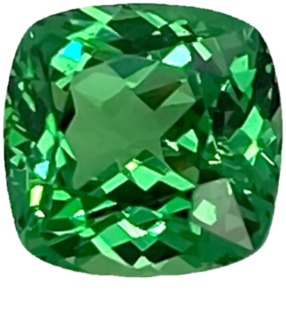 2.76ct Cushion Gem Quality - Fine Intense Green Tsavorite