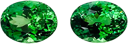 8.11ct Oval Bright Green Tsavorite Pair