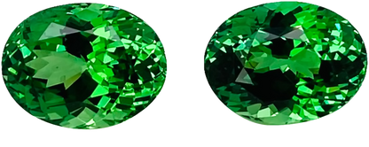 8.11ct Oval Bright Green Tsavorite Pair